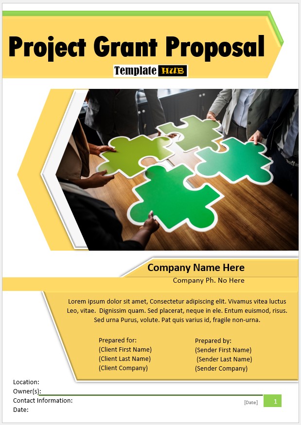 Project Grant Proposal Template – Editable Format