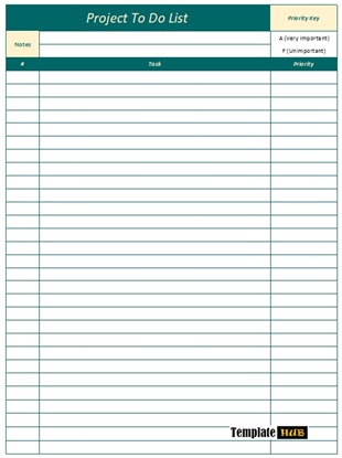Project To Do List Template 08