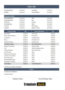 Salary Slip Template